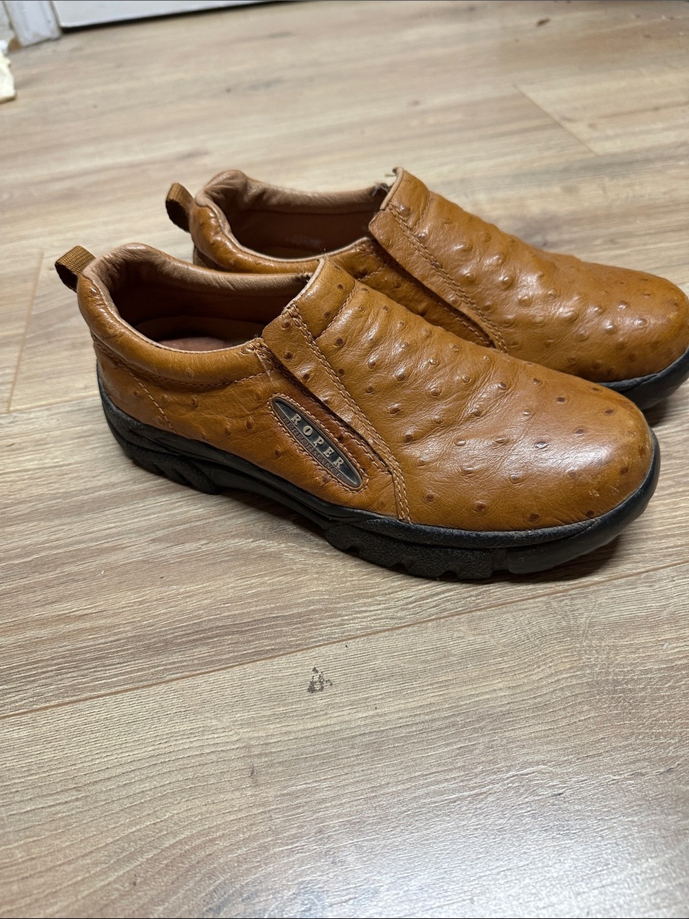 Roper Women's Slip-On Loafers in Cognac Tan